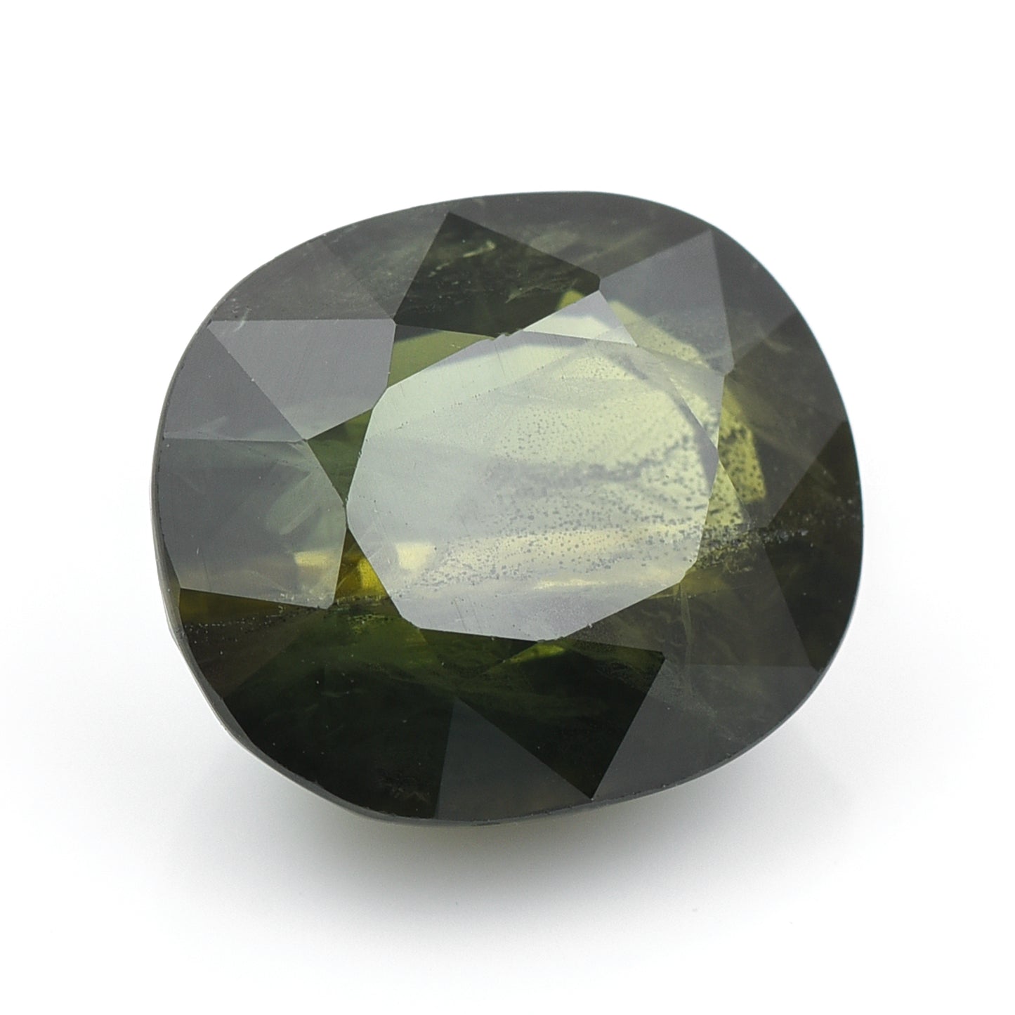 7.99 Natural Corundum Green Sapphire Rectangular Cushion Mixed Cut Gemstone