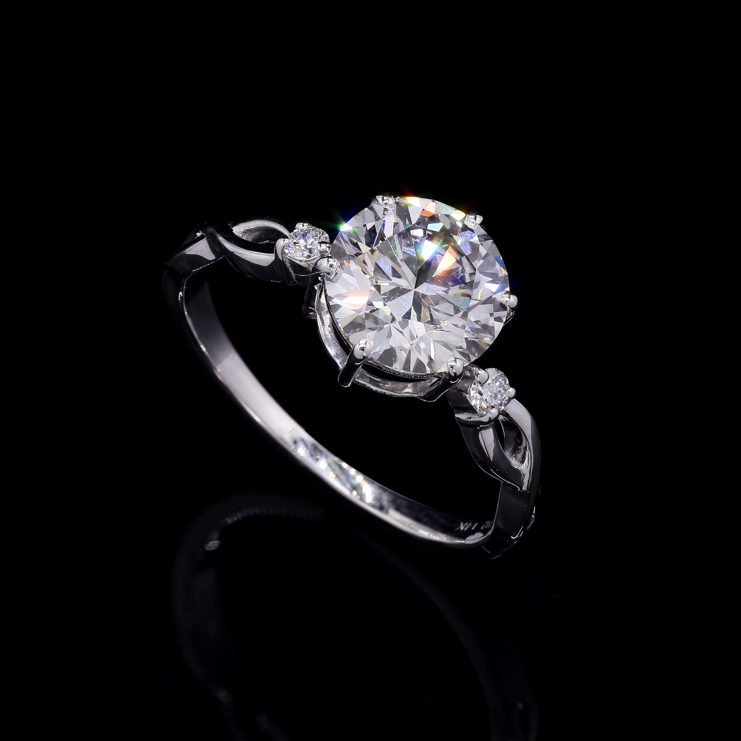 2.09 Carats Lab Grown Diamond 14K Gold Ring