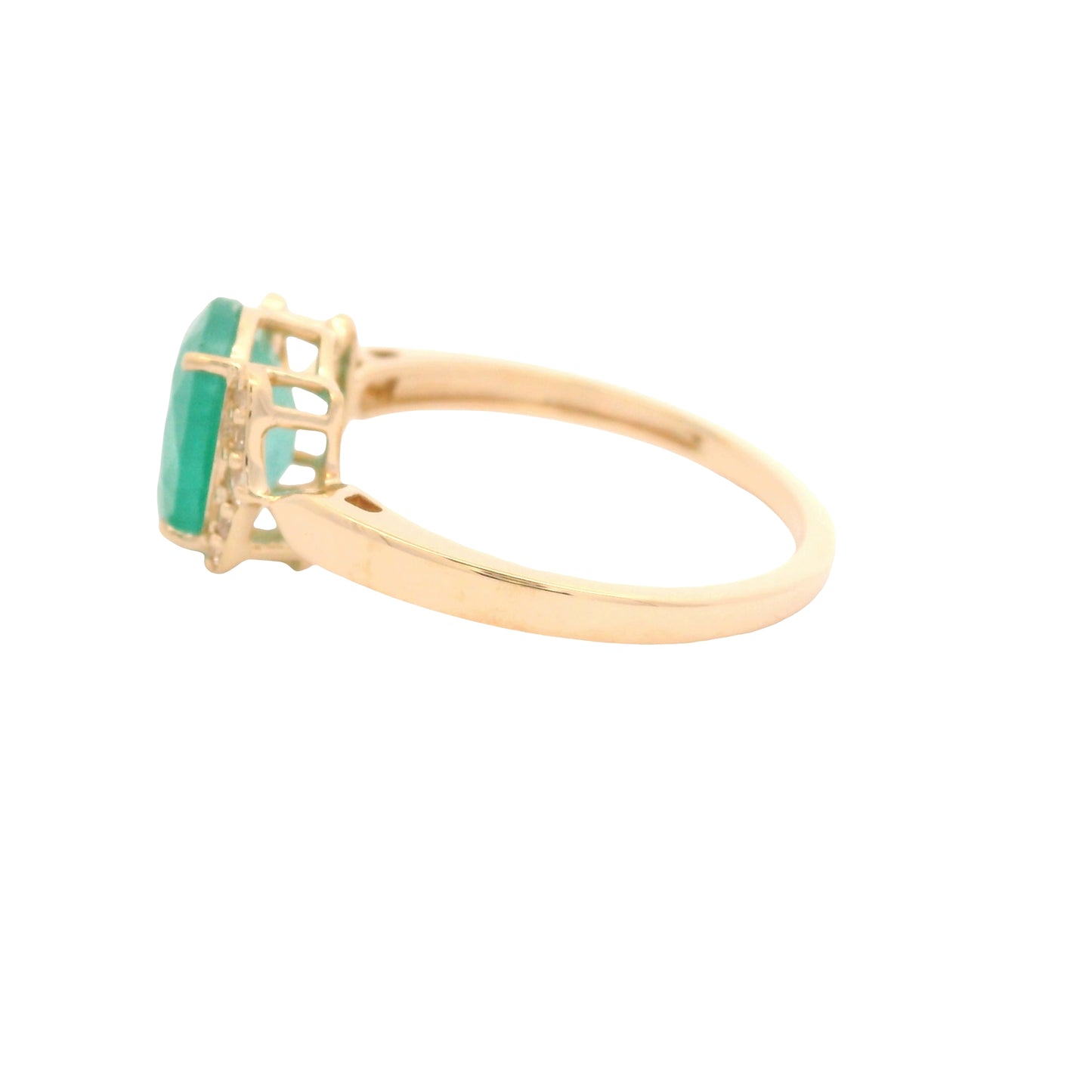 1.96 Ct Oval Emerald 14K Gold Ring