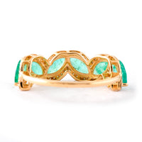 2.14 Ct Marquise Mixed Cut Natural Emerald 14K Gold Ring