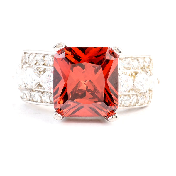 19.44 Ct Cubic Zirconia 925 Sterling Silver Ring