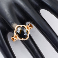 4.38 Ct Oval Mixed Cut Natural Bi Coloured Sapphire 14K Gold Ring