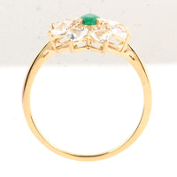 1.61 Ct Pear Emerald 14K Gold Ring