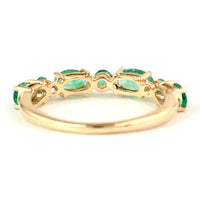 1.05 Ct Oval Mixed Cut Natural Beryl Emerald 14K Gold Ring