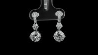 3.31 Carats Lab Grown Diamond 14K Gold Earrings
