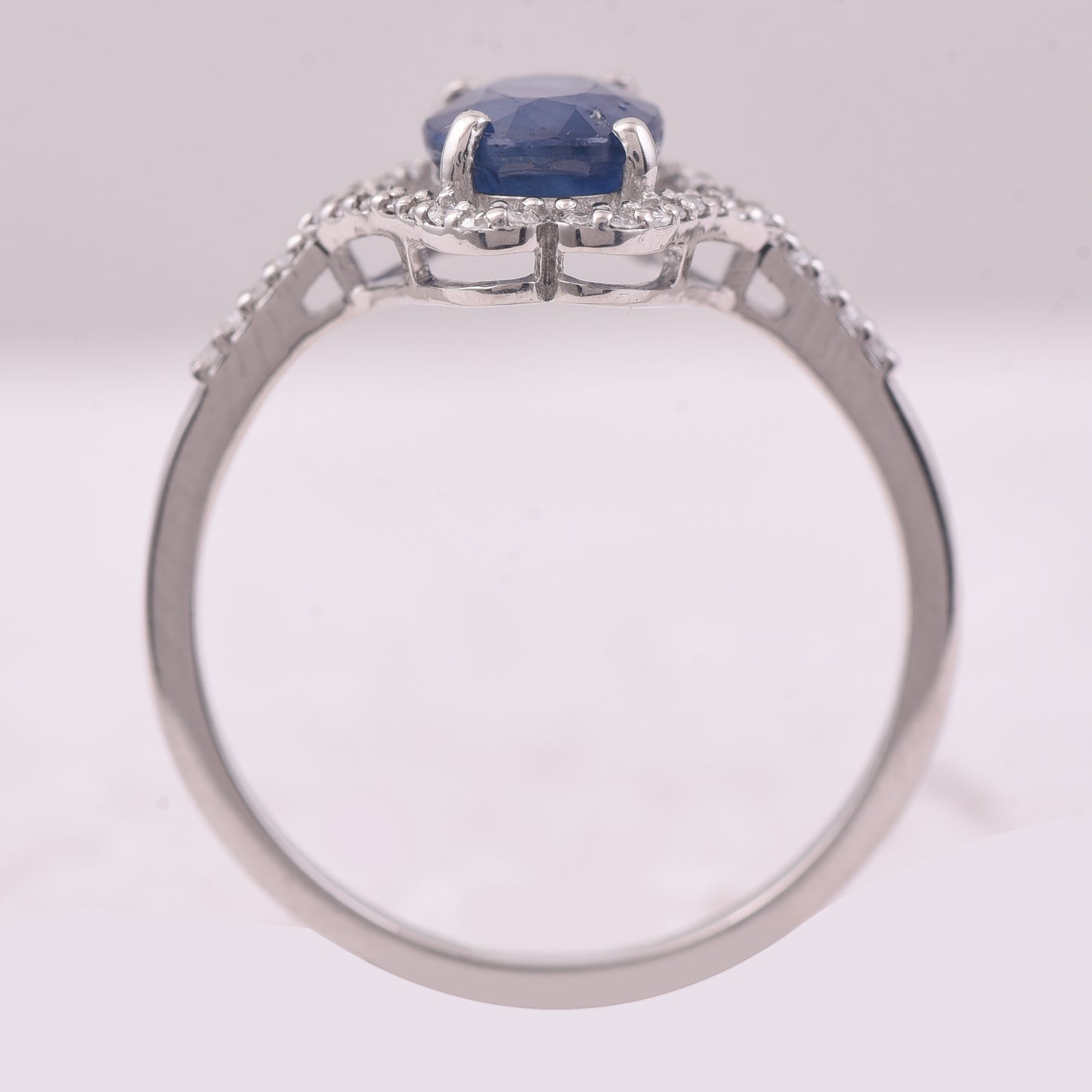 1.76 Ct Oval Mixed Cut Natural Sapphire 950 Platinum Ring