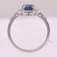 1.76 Ct Oval Mixed Cut Natural Sapphire 950 Platinum Ring