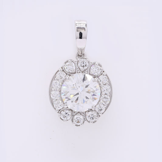 1.99 Carats Lab Grown Diamond 14K Gold Pendant