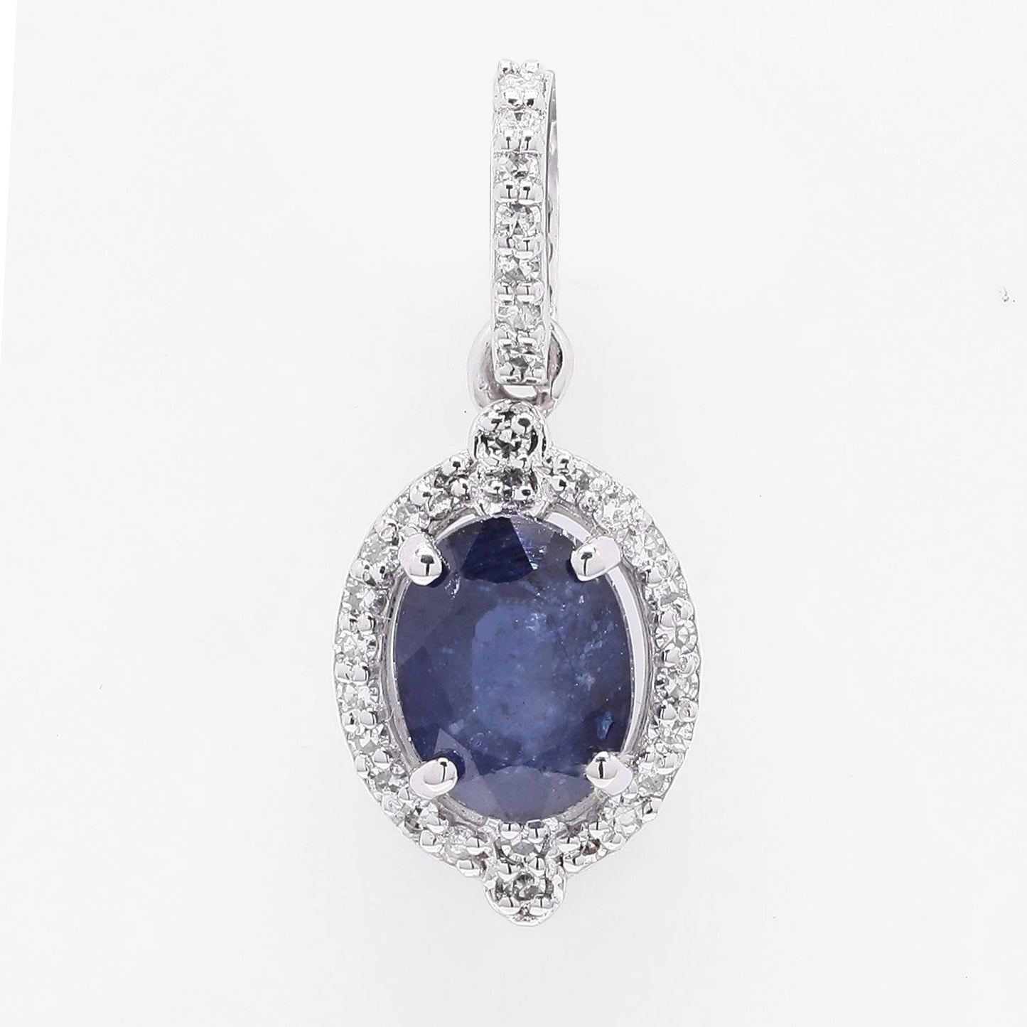 1.27 Ct Oval Mixed Cut Natural Sapphire 950 Platinum Pendant