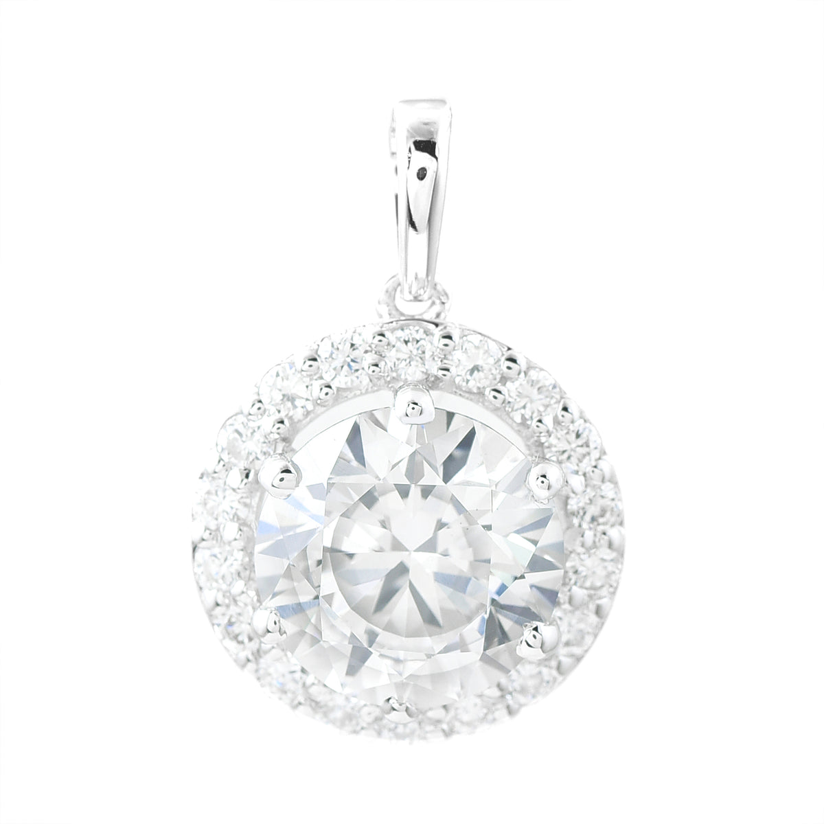 3.29 Carats Lab Grown Diamond 14K Gold Pendant
