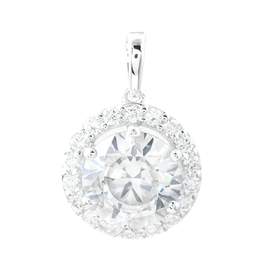 3.29 Carats Lab Grown Diamond 14K Gold Pendant