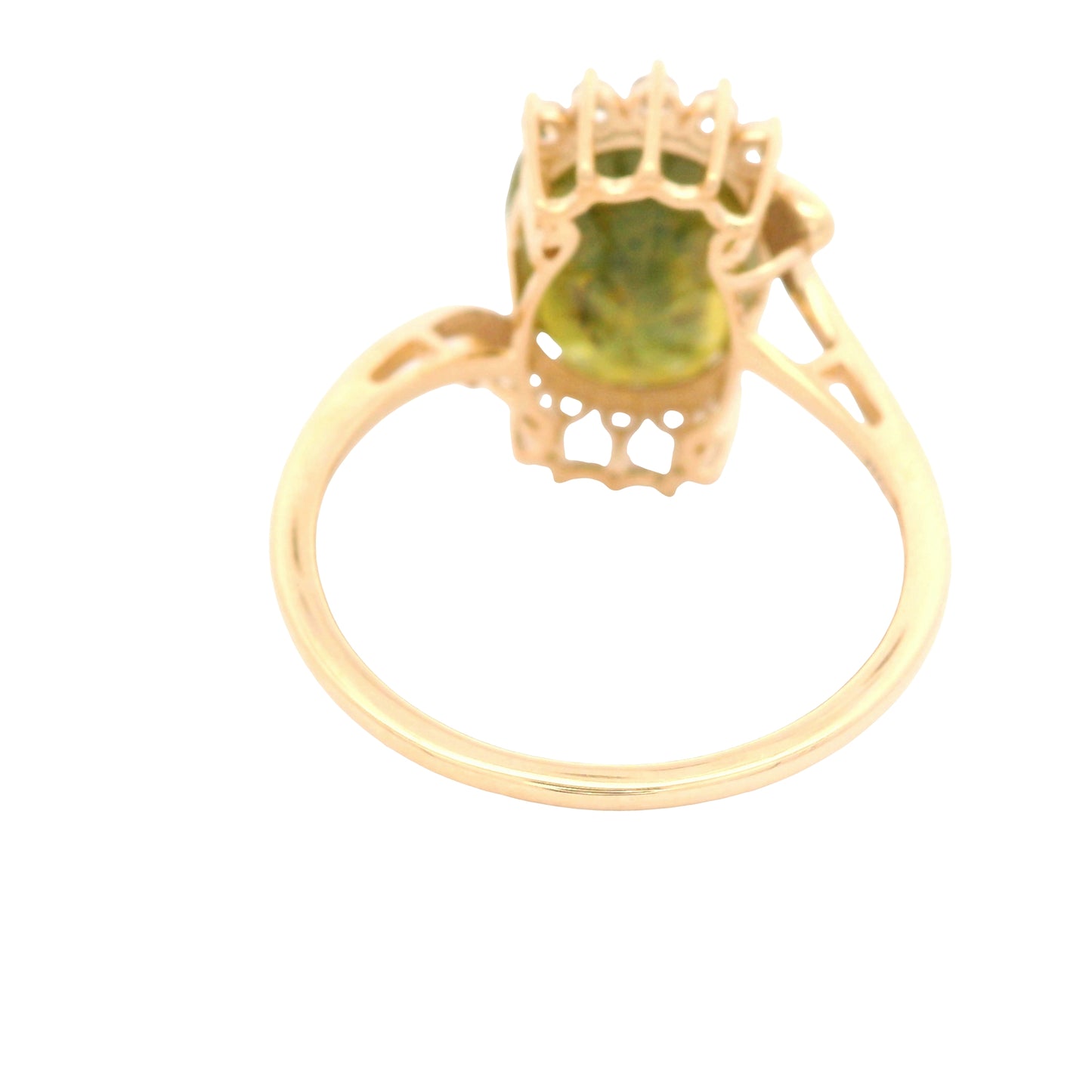 5.67 Ct Oval Fancy Sapphire 14K Gold Ring