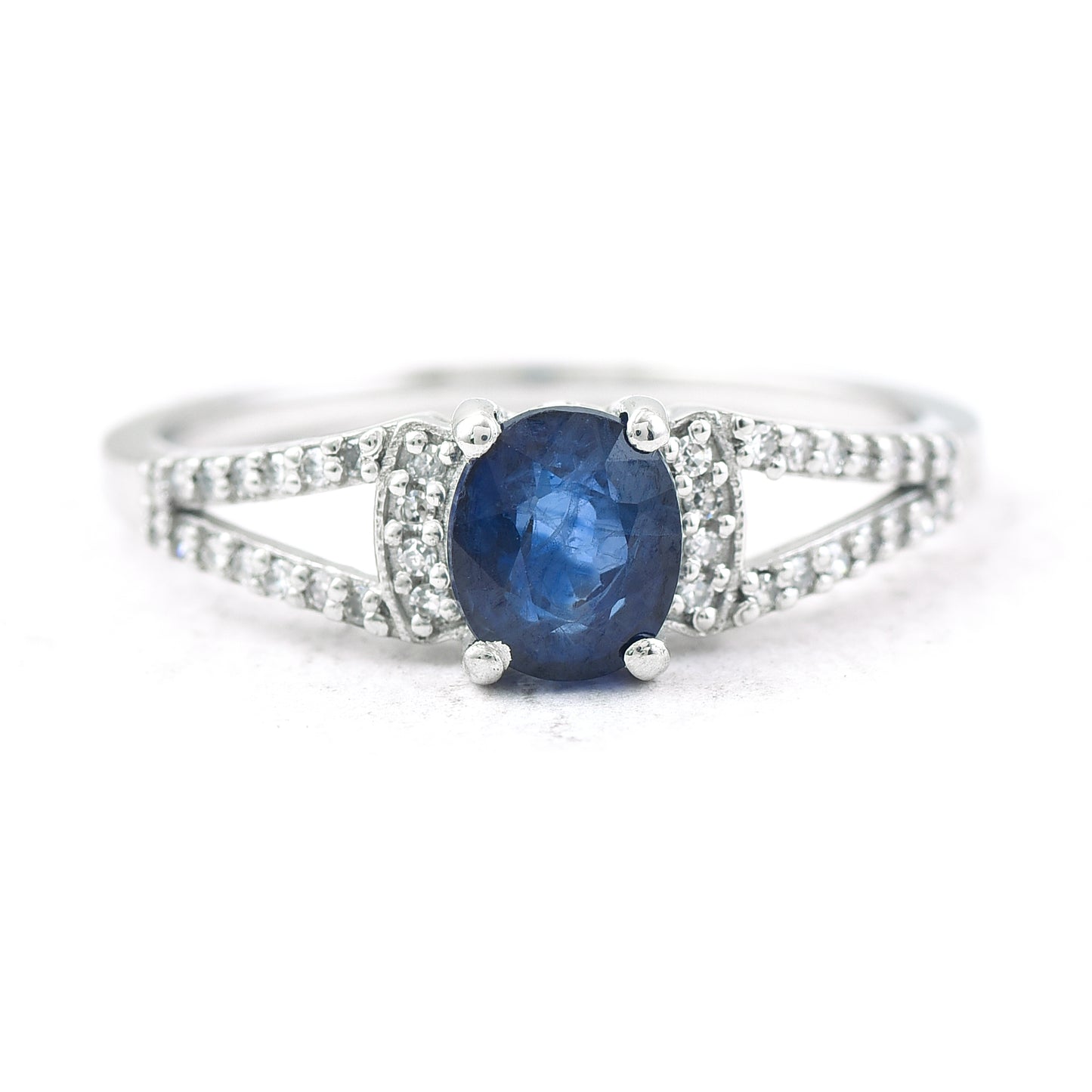 1.27 Ct Oval Mixed Cut Natural Sapphire 950 Platinum Ring
