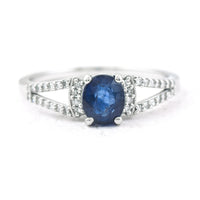 1.27 Ct Oval Mixed Cut Natural Sapphire 950 Platinum Ring