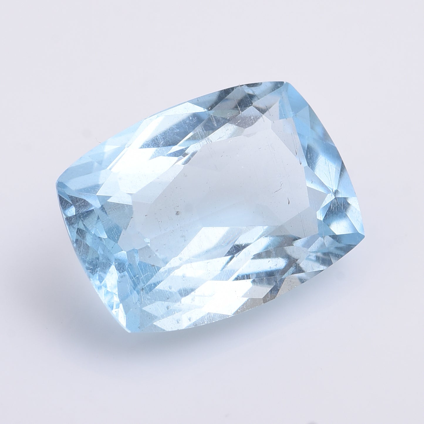 3.81 Natural Beryl Aquamarine Rectangular Cushion Mixed Cut Gemstone