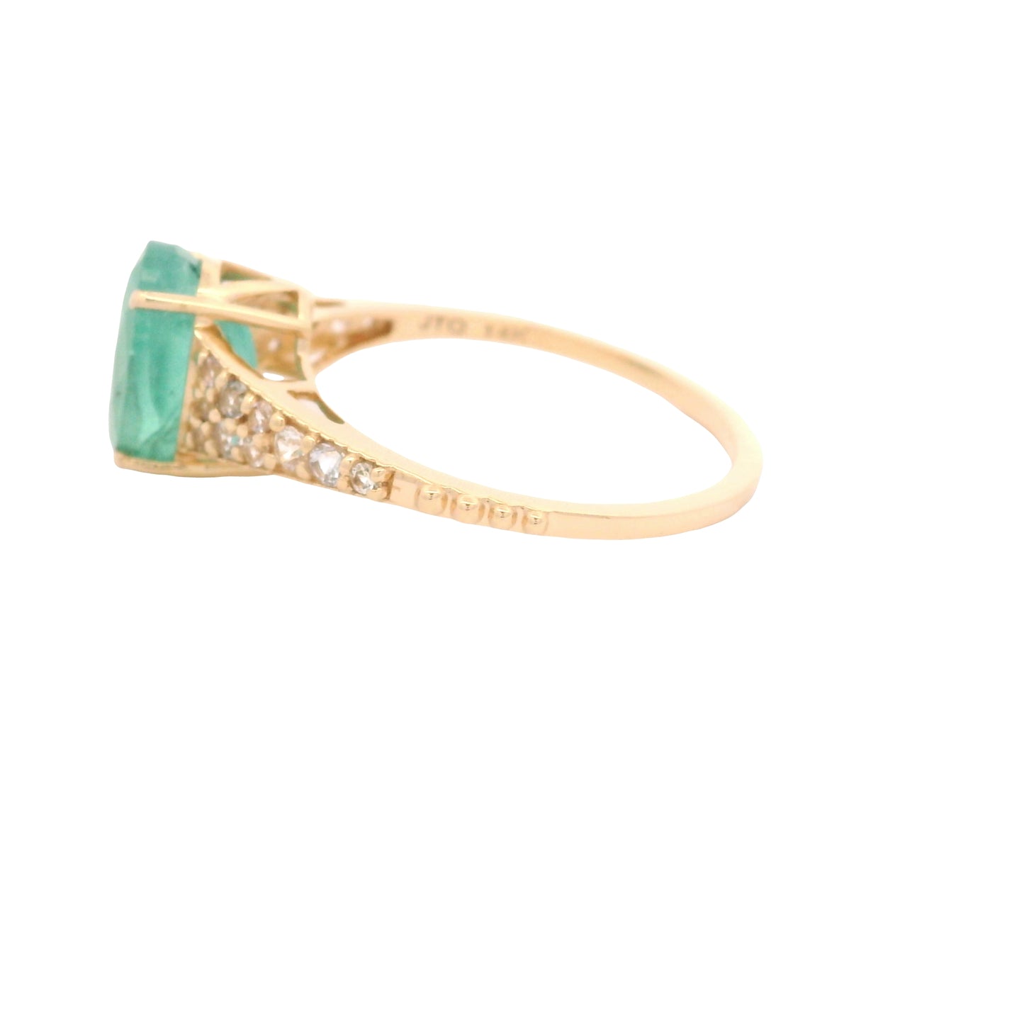 2.40 Ct Oval Emerald 14K Gold Ring