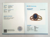 2.31 Ct Oval Mixed Cut Natural Sapphire 14K Gold Ring