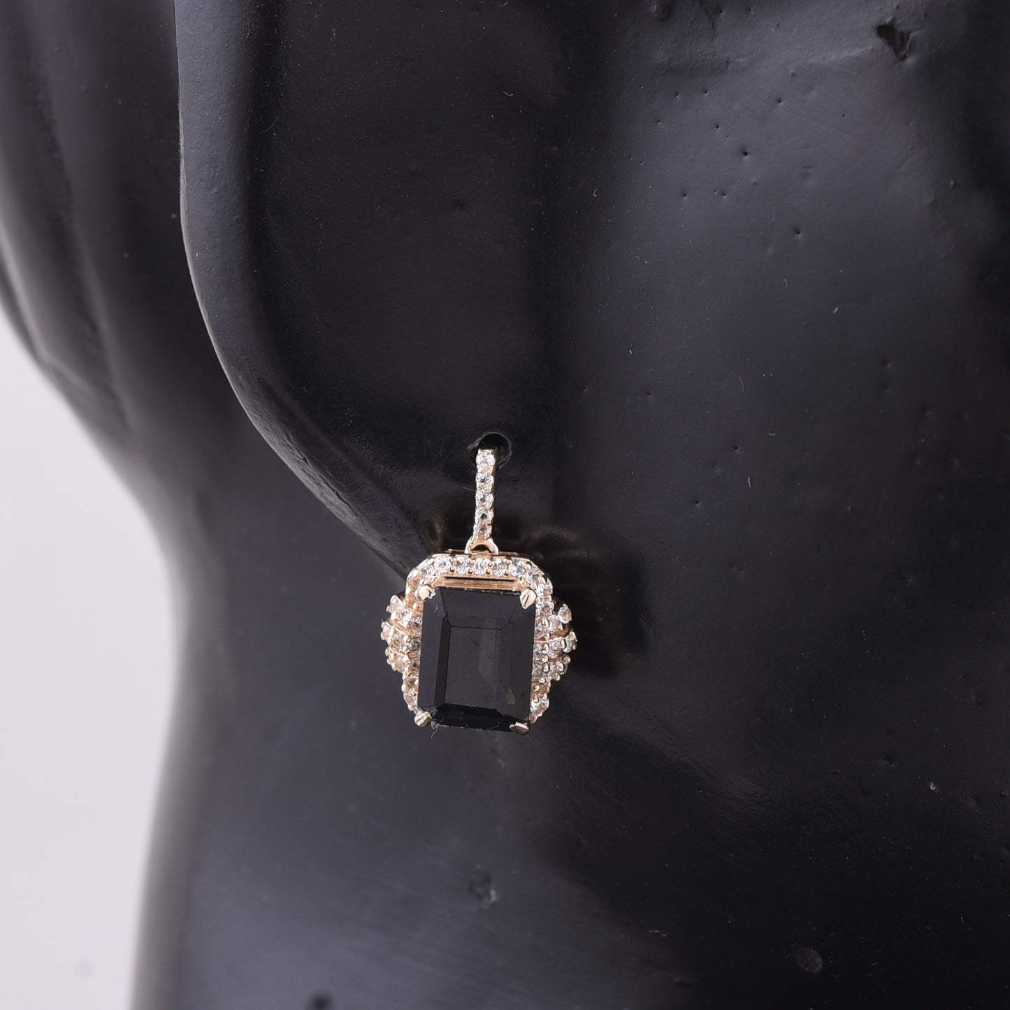 3.48 Ct Octagon Tourmaline 9K Gold Earrings