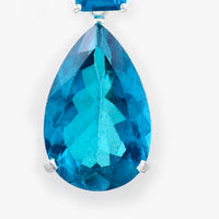 15.04 Ct Pear Pariba Topaz, 925 Sterling Silver Pendant