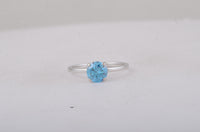 1.10 Carats Blue Lab Grown Diamond 14K Gold Ring