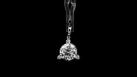 3.34 Ct Round Lab Grown Diamond 14K Gold Pendant