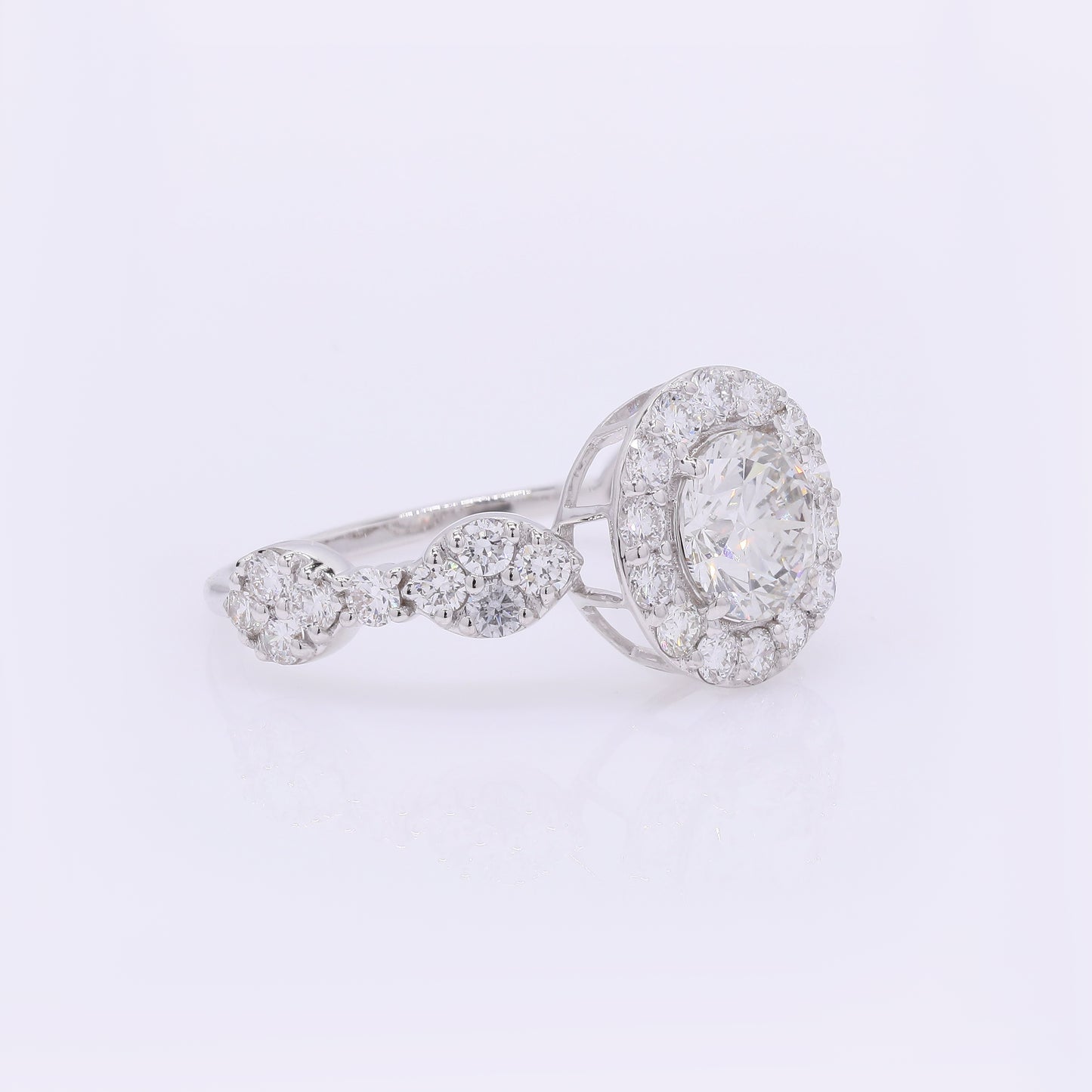 1.95 Carats Lab Grown Diamond 14K Gold Ring