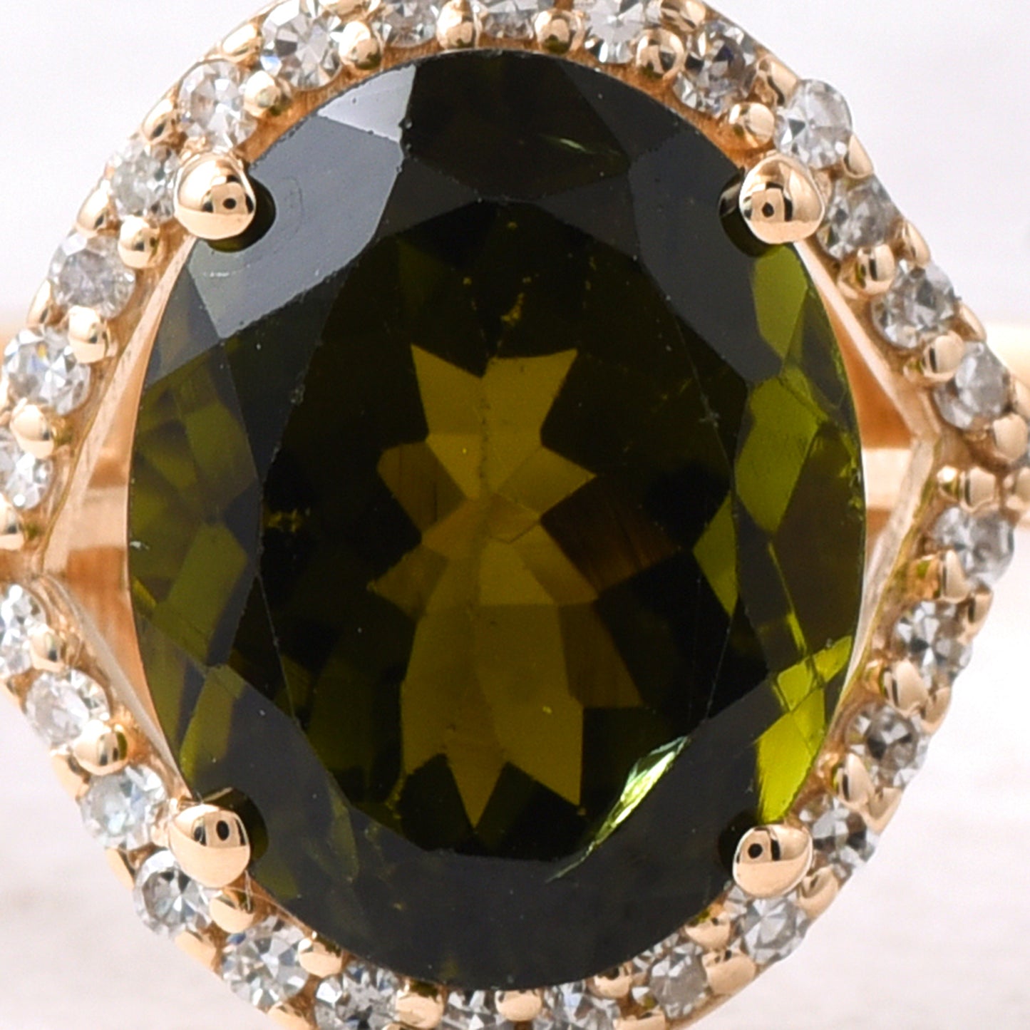 2.08 Ct Single Cut Natural Tourmaline 14K Gold Ring