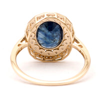3.02 Ct Oval Natural Sapphire 14K Gold Ring