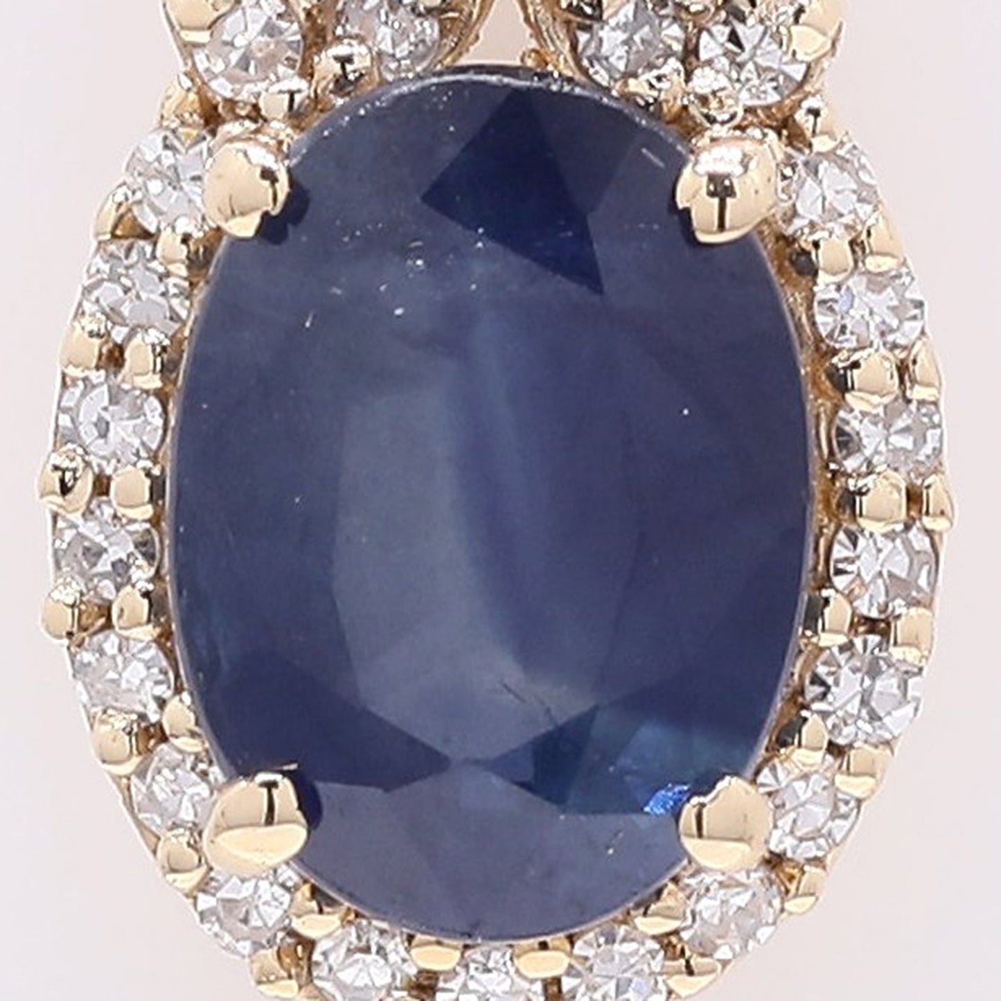 1.35 Ct Oval Mixed Cut Natural Sapphire 14K Gold Pendant