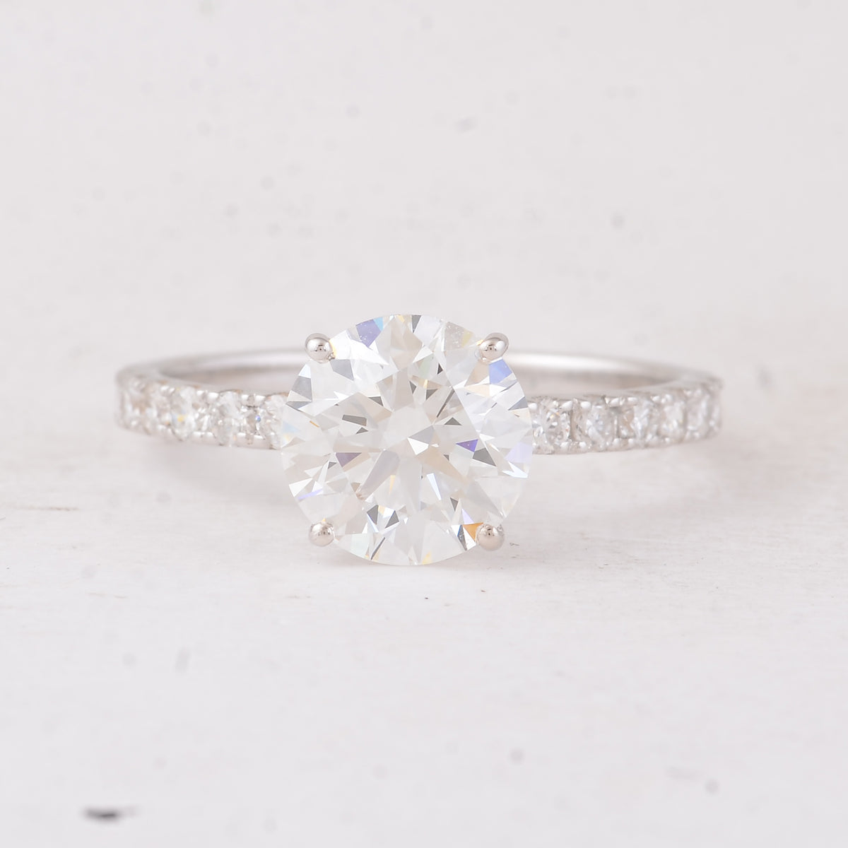 2.44 Carats Lab Grown Diamond 14K Gold Ring