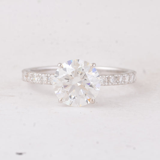 2.44 Carats Lab Grown Diamond 14K Gold Ring