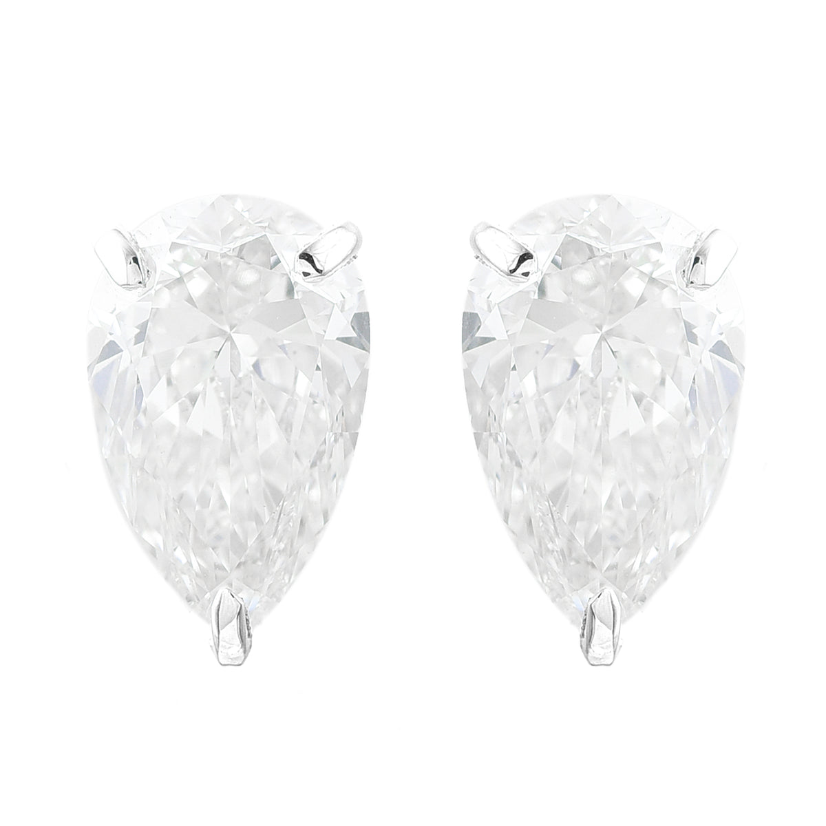 2.98 Carats Lab Grown Diamond 14K Gold Earrings