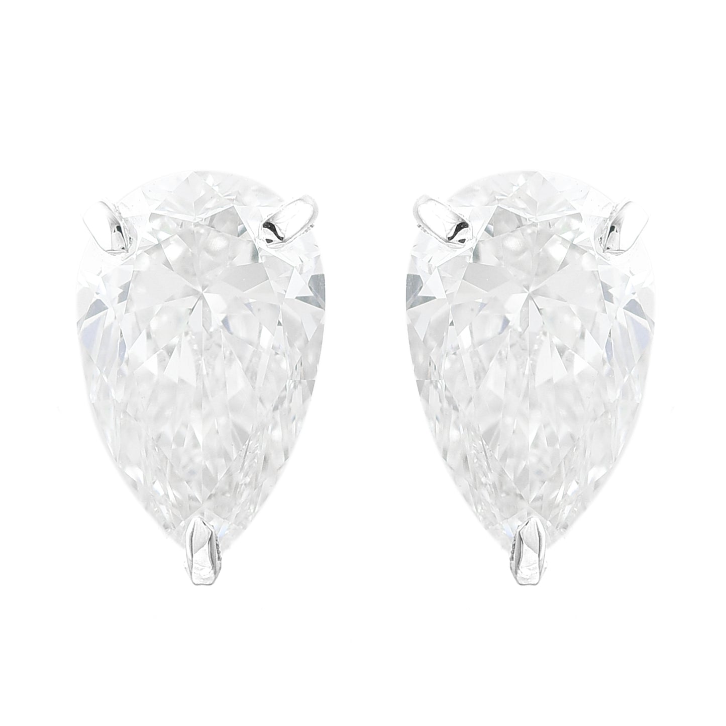 2.98 Carats Lab Grown Diamond 14K Gold Earrings