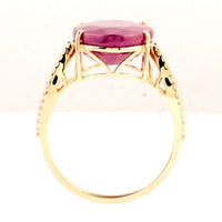 10.07 Ct Natural Codundum Ruby 14K Gold Ring