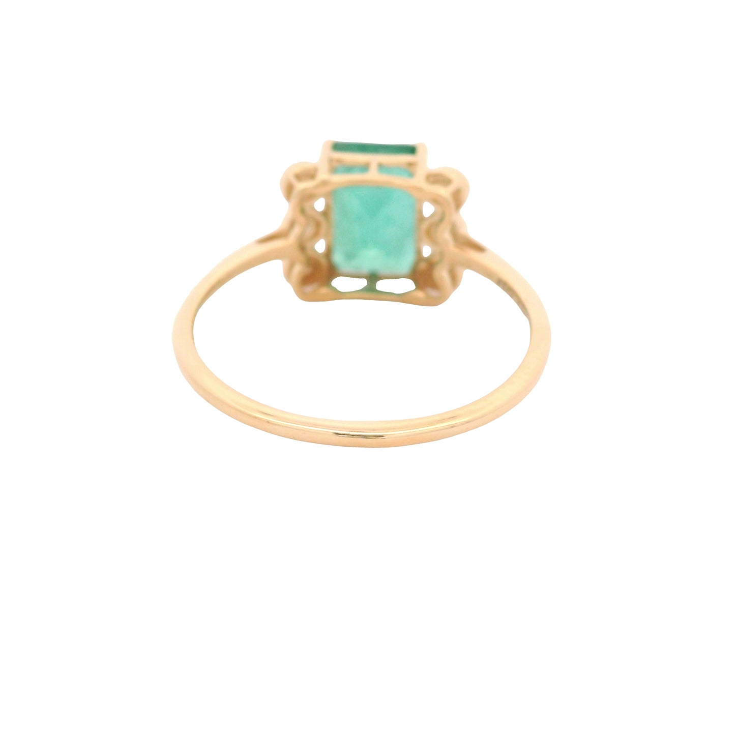 1.84 Ct Octagon Emerald 14K Gold Ring