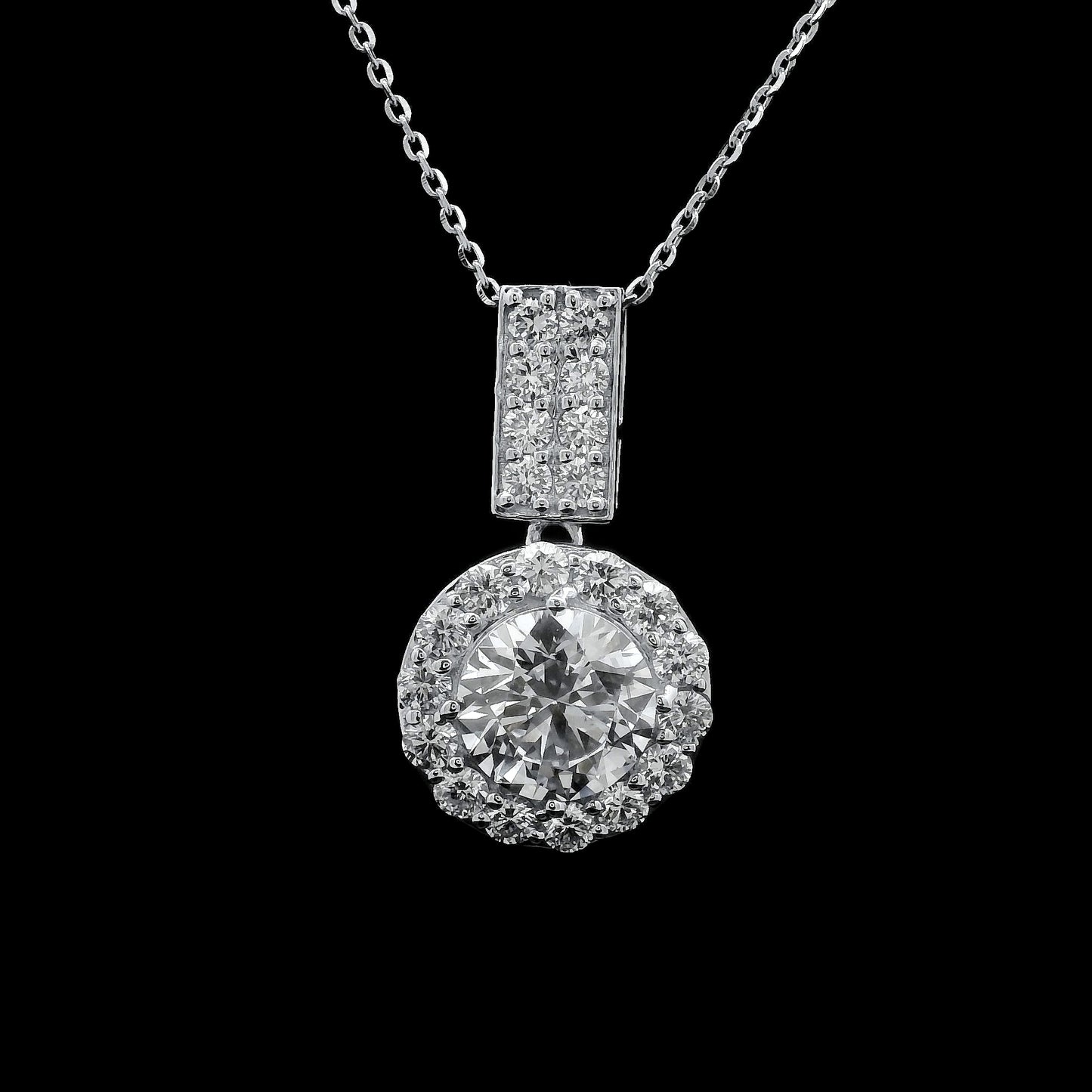 2.25 Carats Lab Grown Diamond 14K Gold Pendant