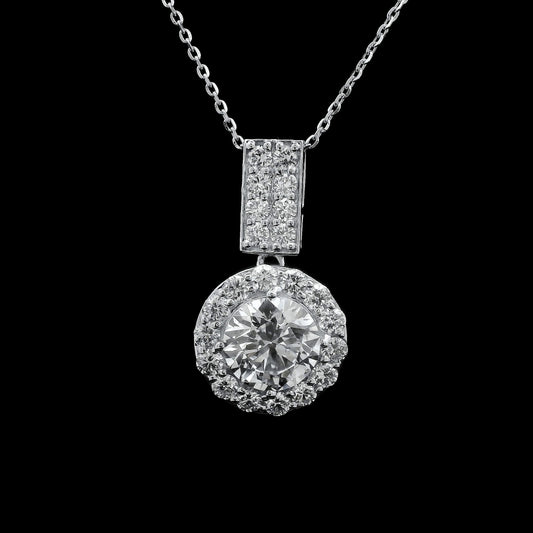 2.25 Carats Lab Grown Diamond 14K Gold Pendant