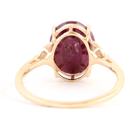 3.82 Ct Oval Ruby 14K Gold Ring