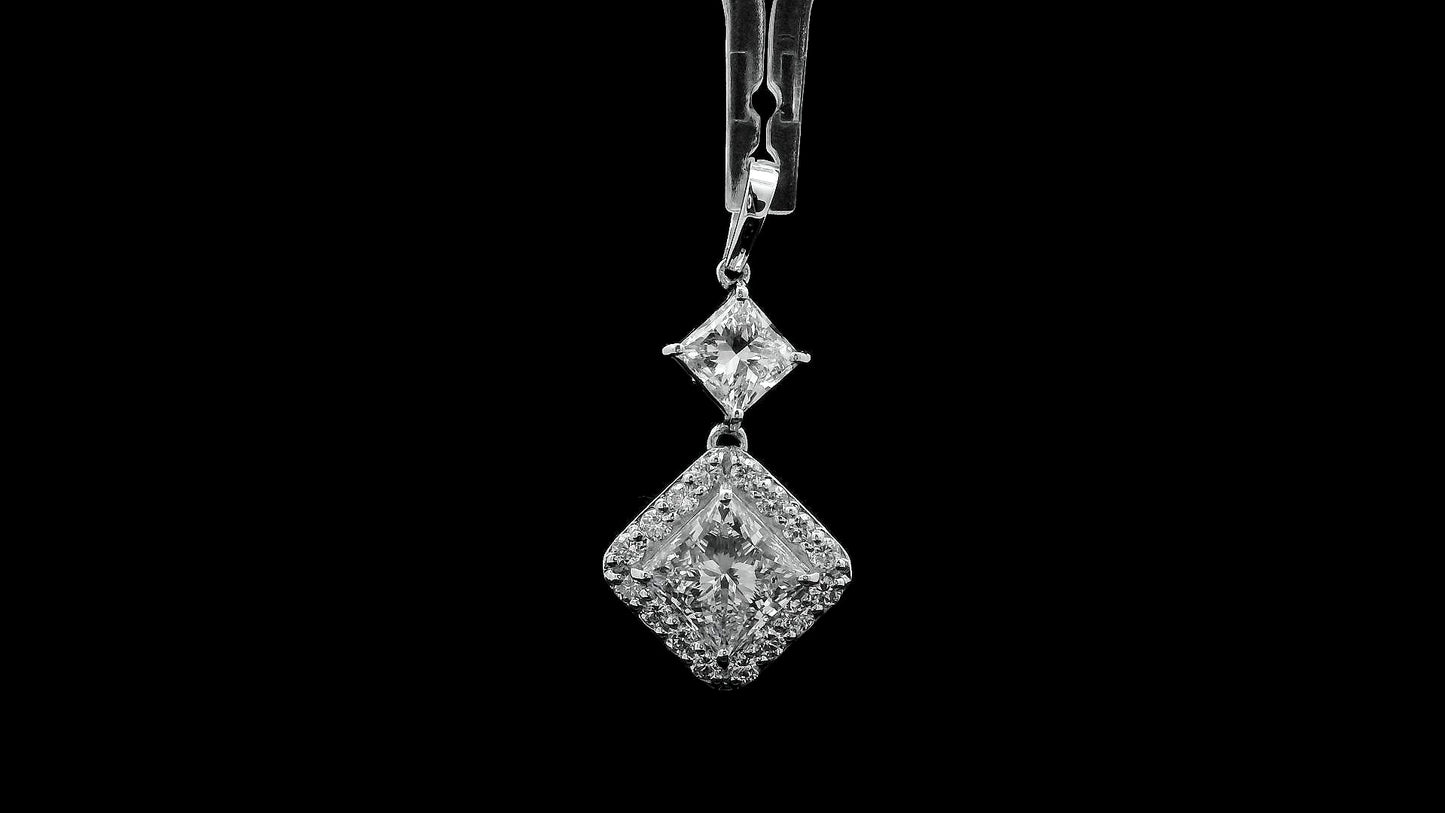 3.10 Carats Lab Grown Diamond 14K Gold Pendant