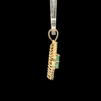 1.47 Ct Square Emerald 14K Gold Pendant