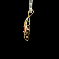 1.26 Ct Square Tourmaline 14K Gold Pendant