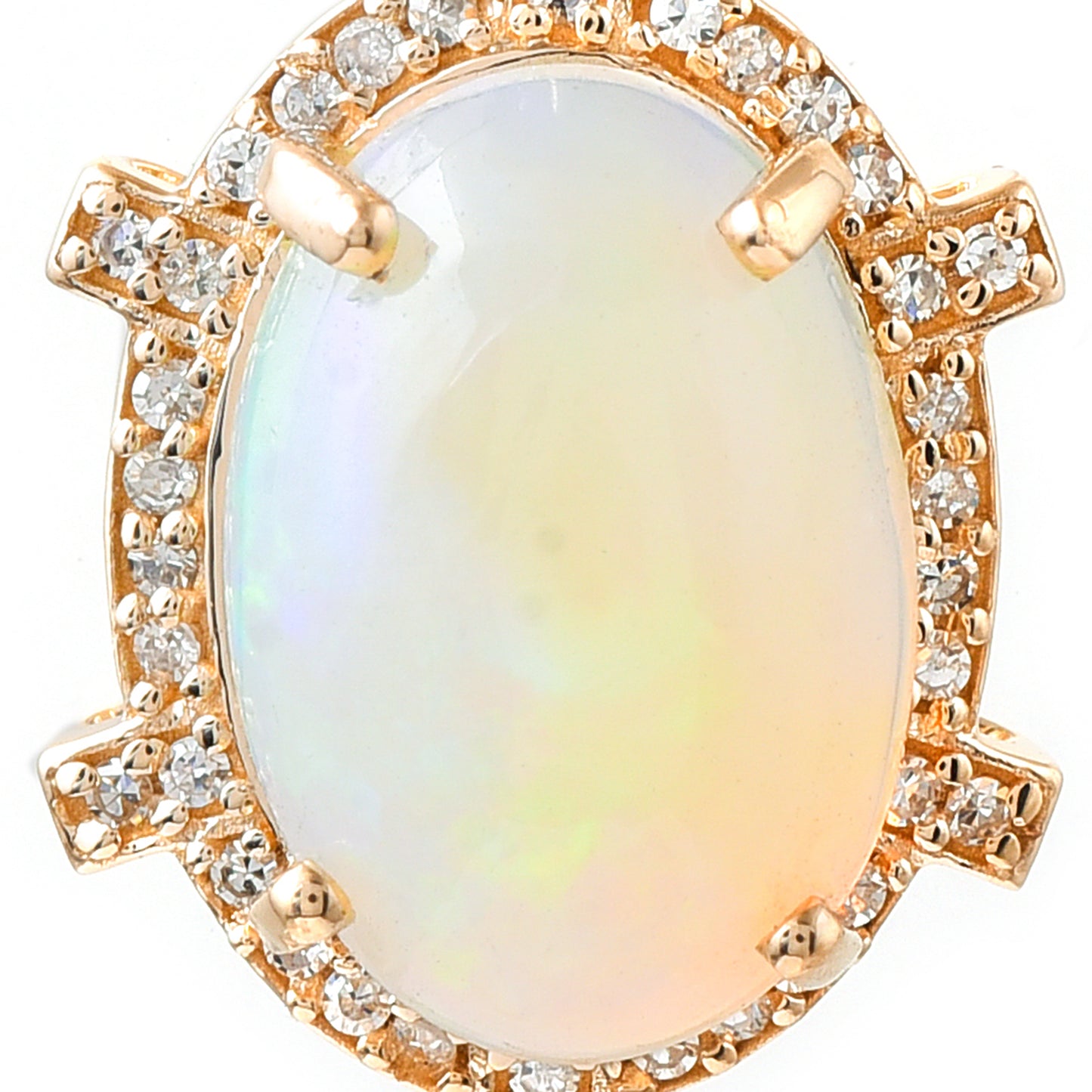 2.44 Ct Oval Opal 14K Gold Pendant