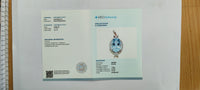 3.28 Ct Oval Mixed Cut Natural Aquamarine 14K Gold Pendant