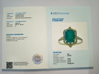 2.90 Ct Octagon Natural Emerald 14K Gold Ring
