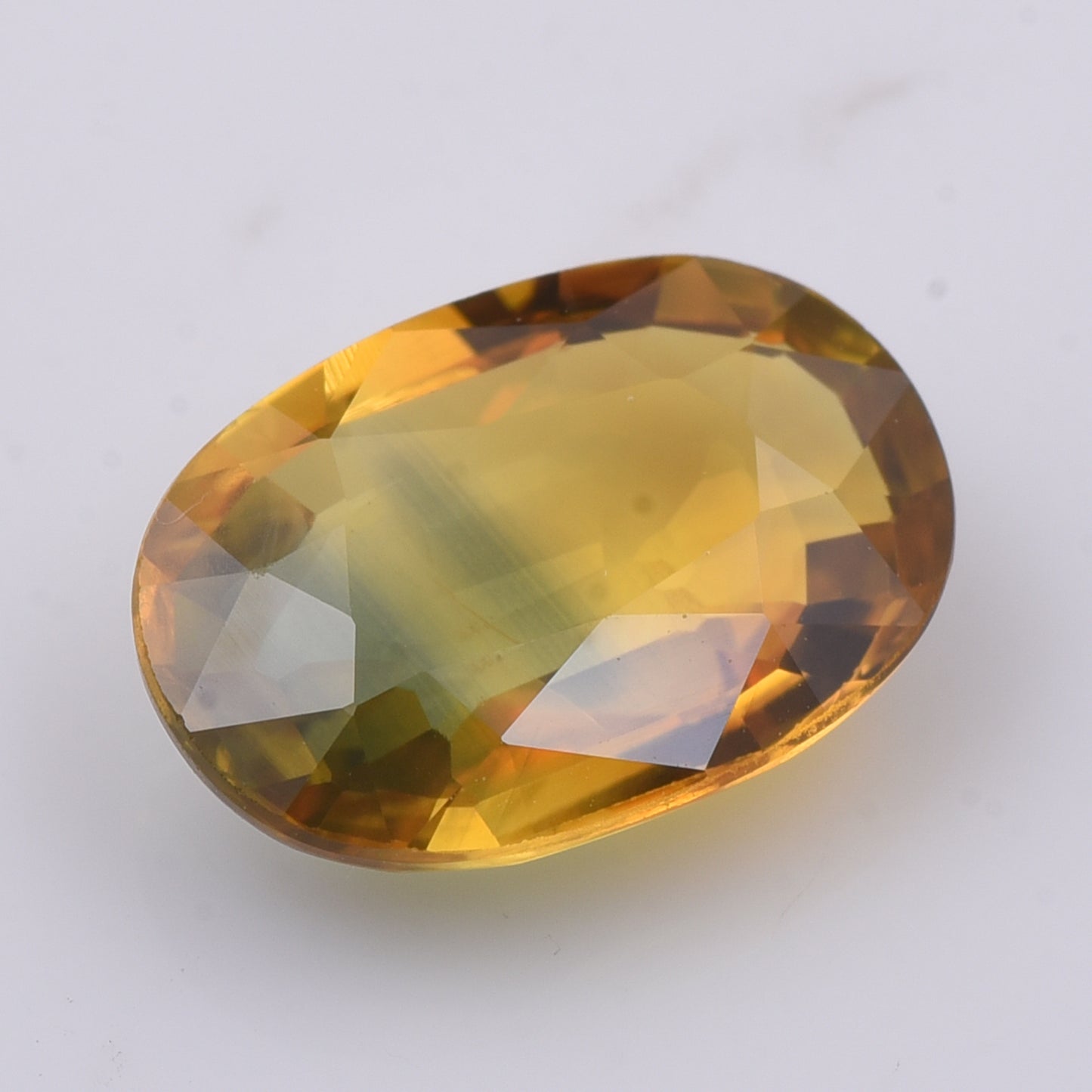 3.12 Natural Corundum Bi-Color Sapphire Oval Mixed Cut Gemstone