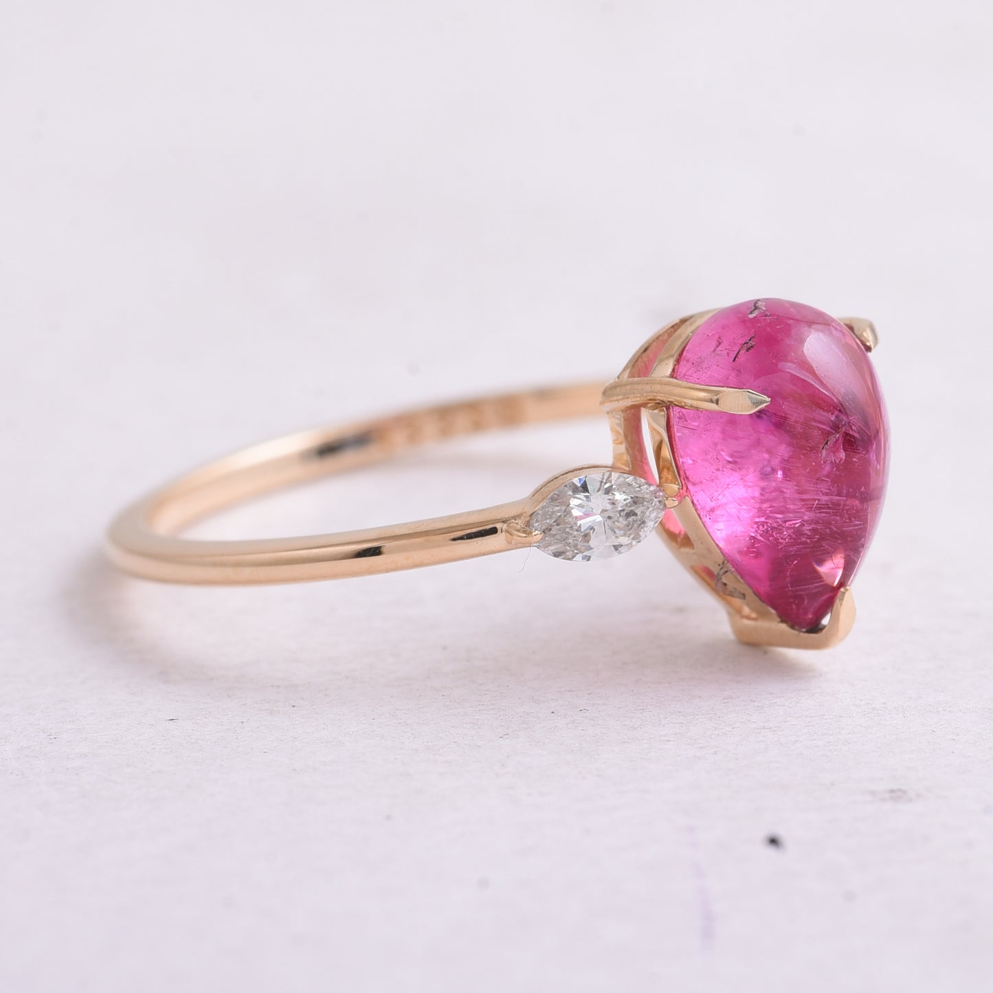 1.97 Ct Pear Tourmaline 14K Gold Ring