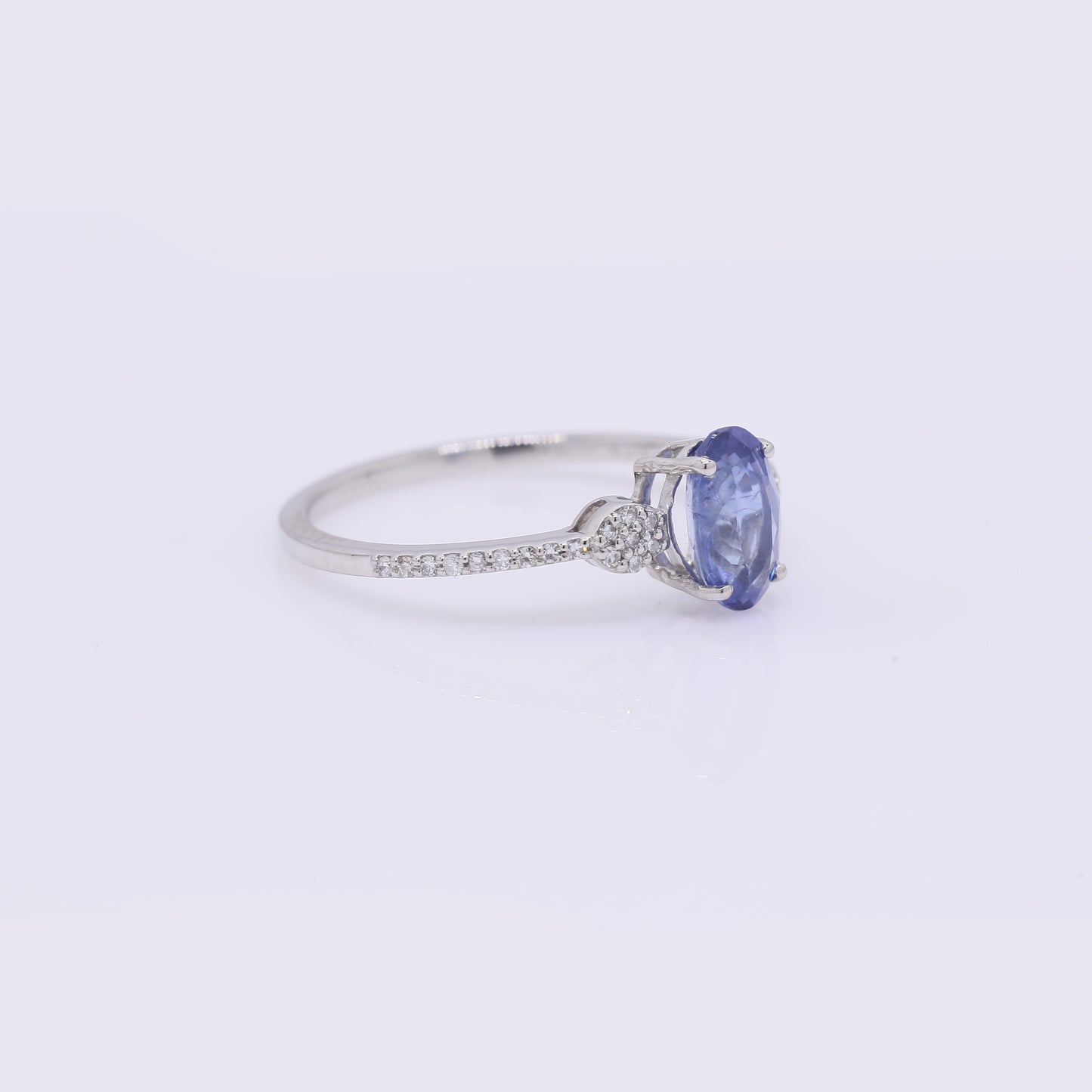 1.35 Ct Oval Mixed Cut Natural Sapphire 950 Platinum Ring