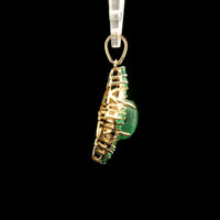 1.79 Ct Oval Emerald 14K Gold Pendant