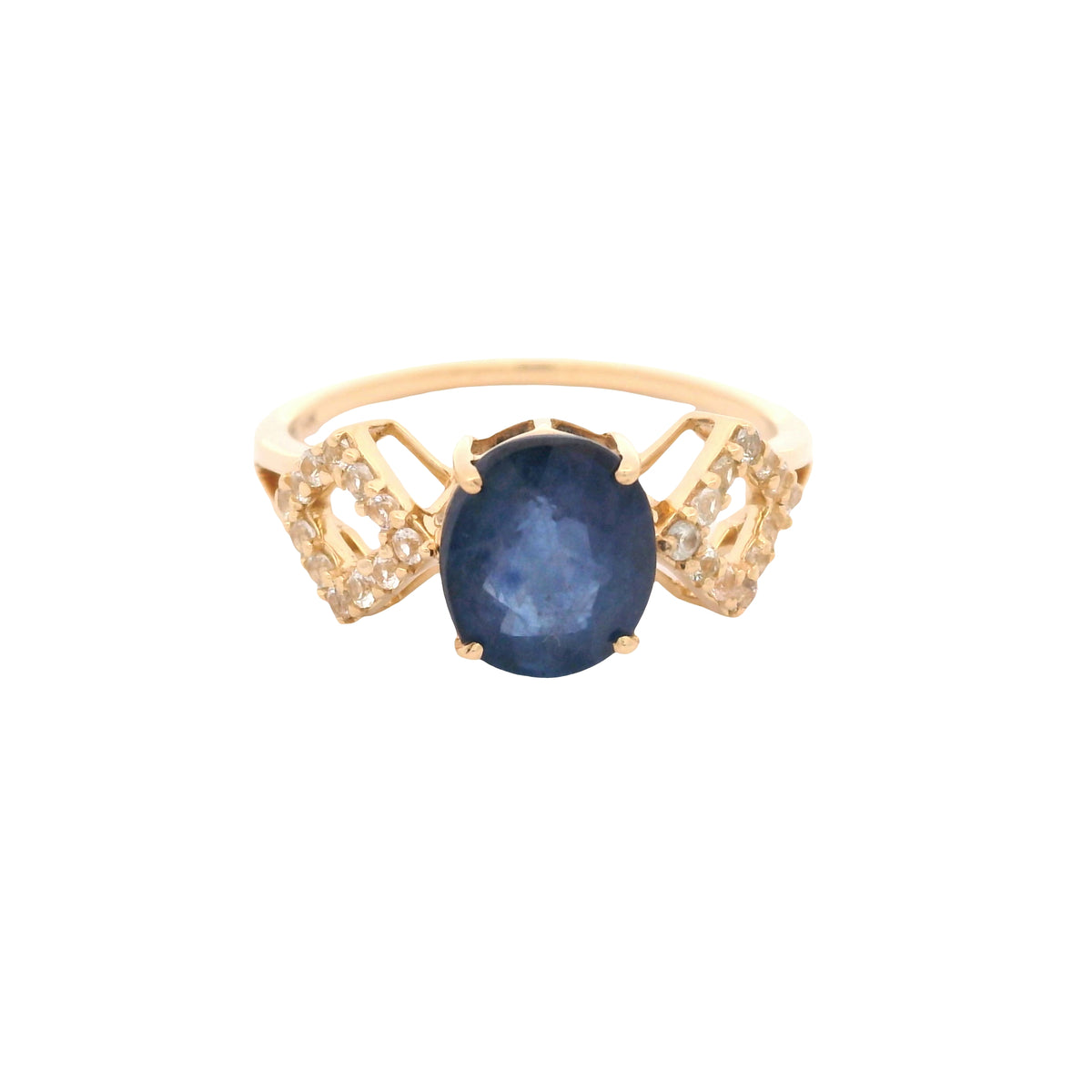 2.19 Ct Oval Sapphire 14K Gold Ring