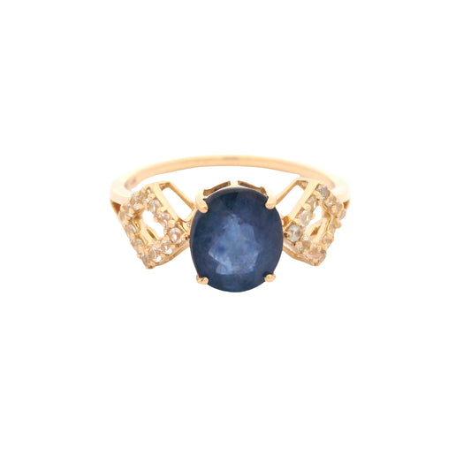 2.19 Ct Oval Sapphire 14K Gold Ring